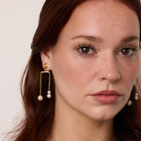 Pulley Pearl Stud Earrings