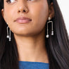 Pulley Pearl Stud Earrings