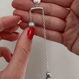 Pulley Pearl Stud Earrings