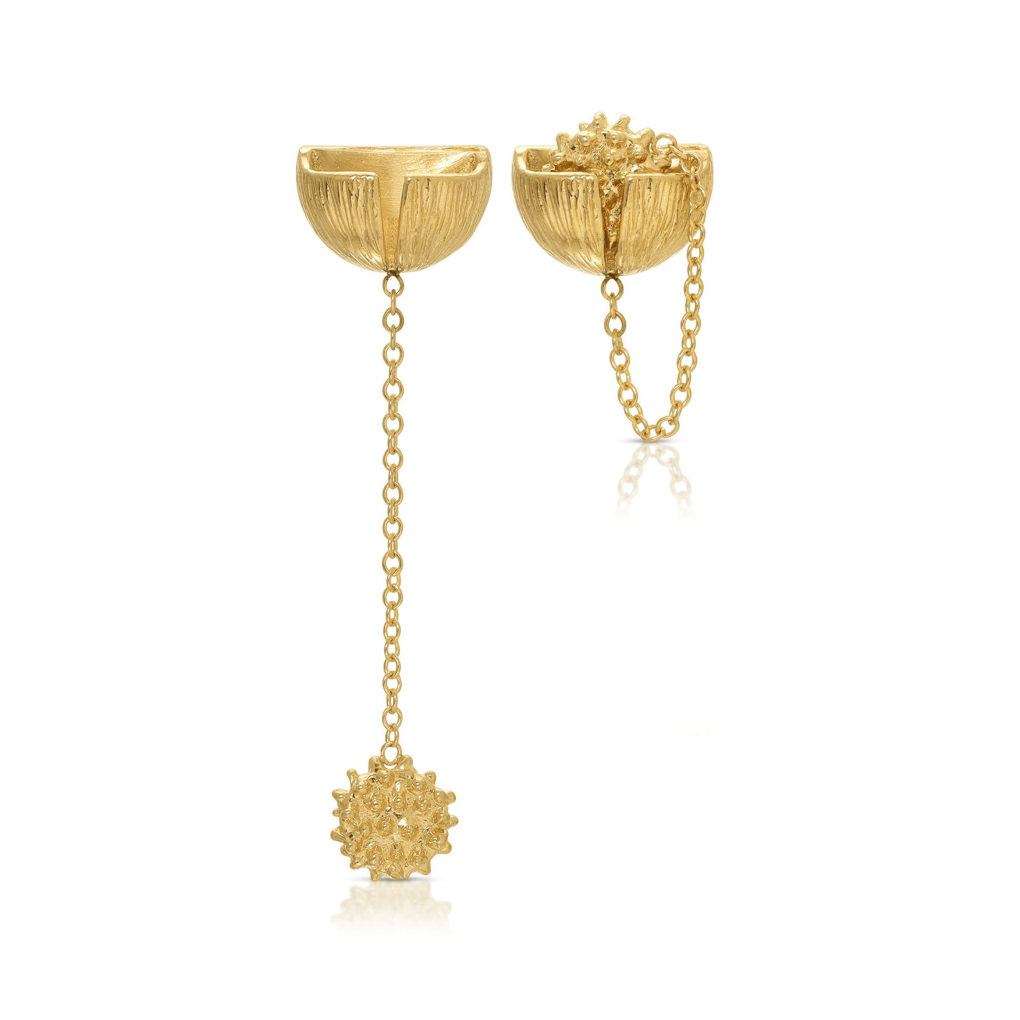 Spiky Pocket Stud Earrings - Monbouquette